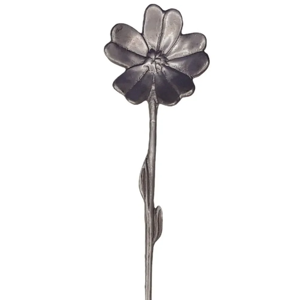 Flower Stirrer Pitcher Swizzle Stick Silver